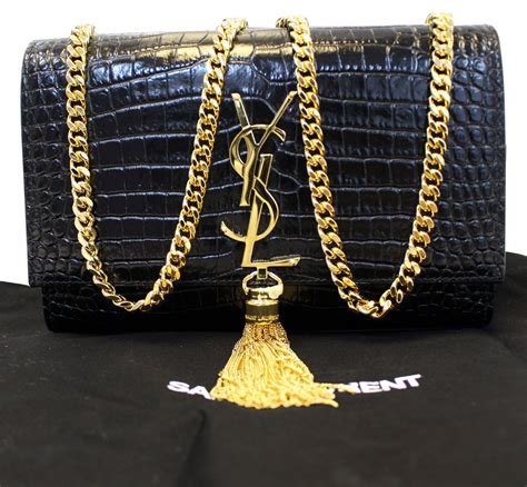 ysl black bag gold|YSL black bag gold chain.